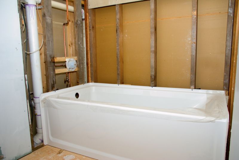 Elegant Bathtub with Surrounding Tile